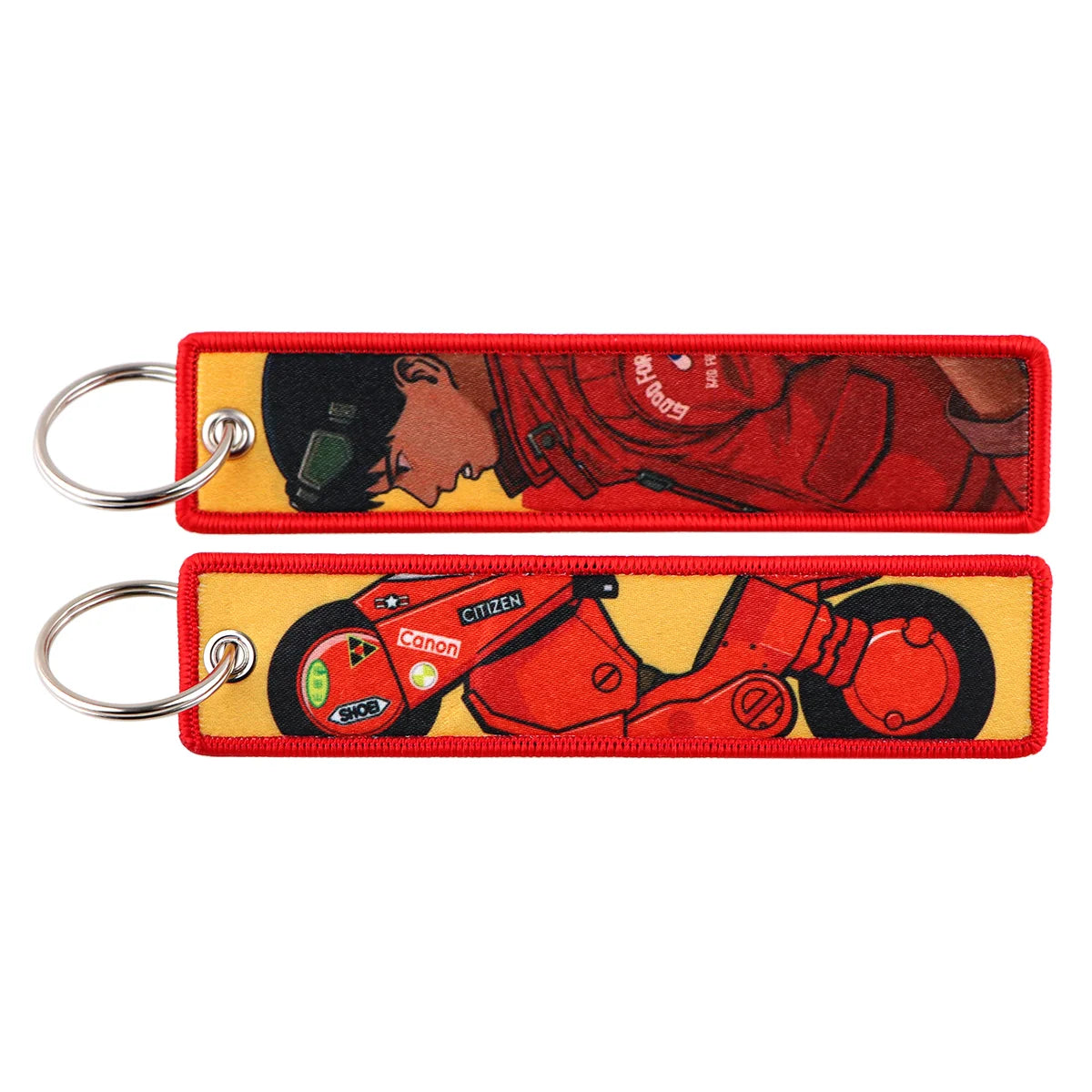 Porte-Clé Brodé Anime Moto