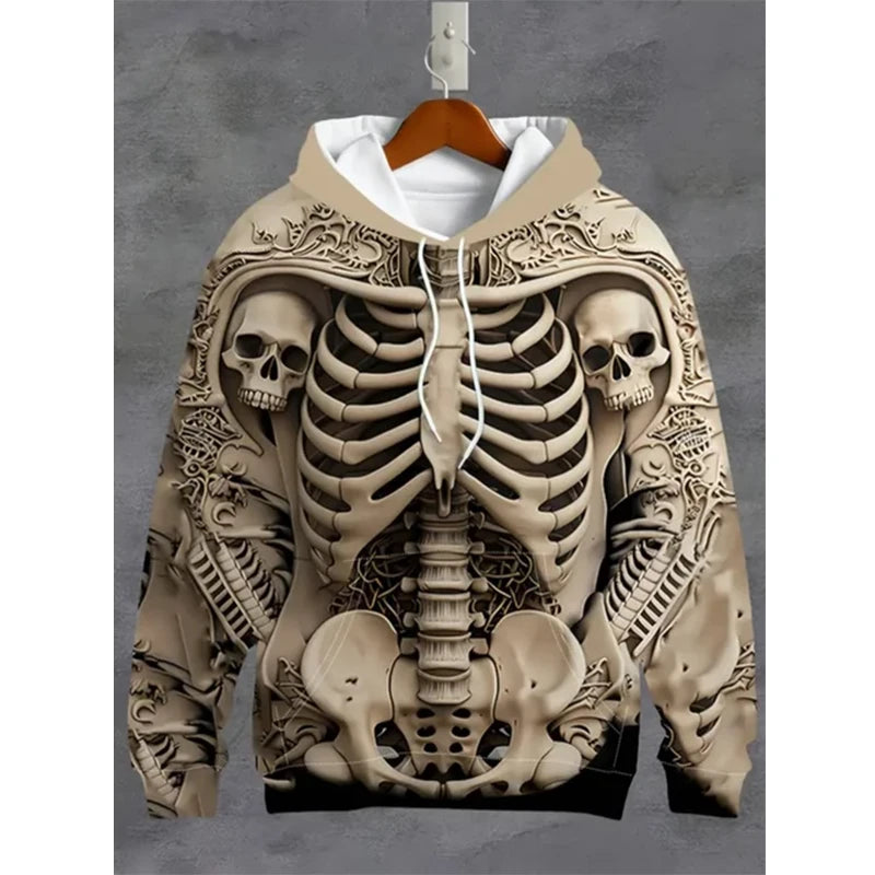 Sweat Vintage Skull 3D Oversize
