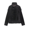 Veste Femme Simili-Cuir Noir Biker