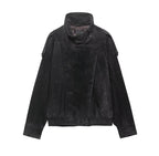 Veste Femme Simili-Cuir Noir Biker