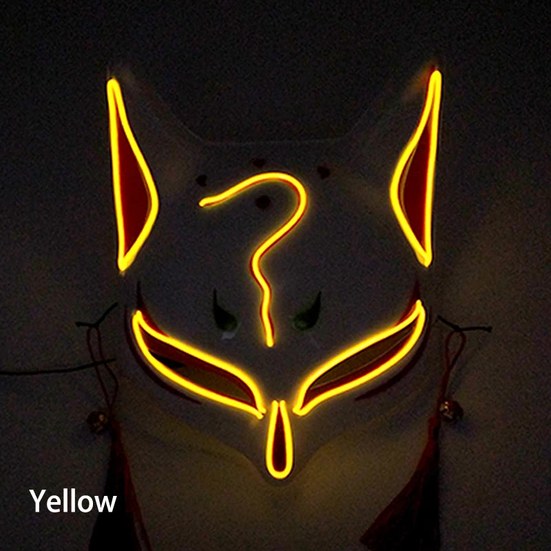Masque LED Kitsune Lumineux