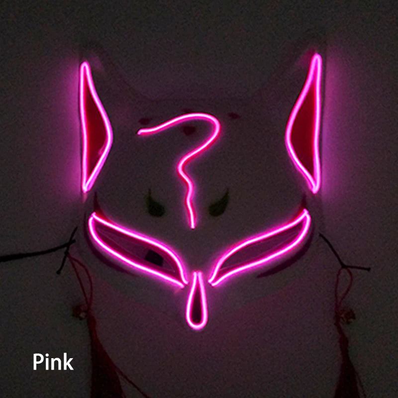 Masque LED Kitsune Lumineux