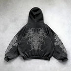 Hoodie Gothic Ange Imprimé Oversize