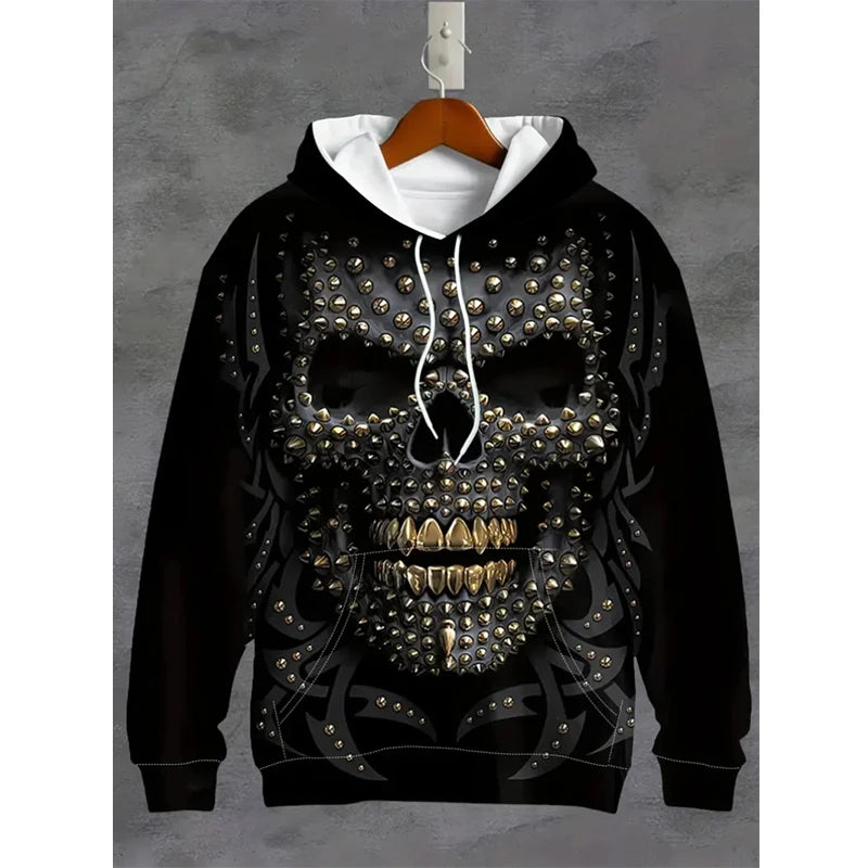Sweat Vintage Skull 3D Oversize