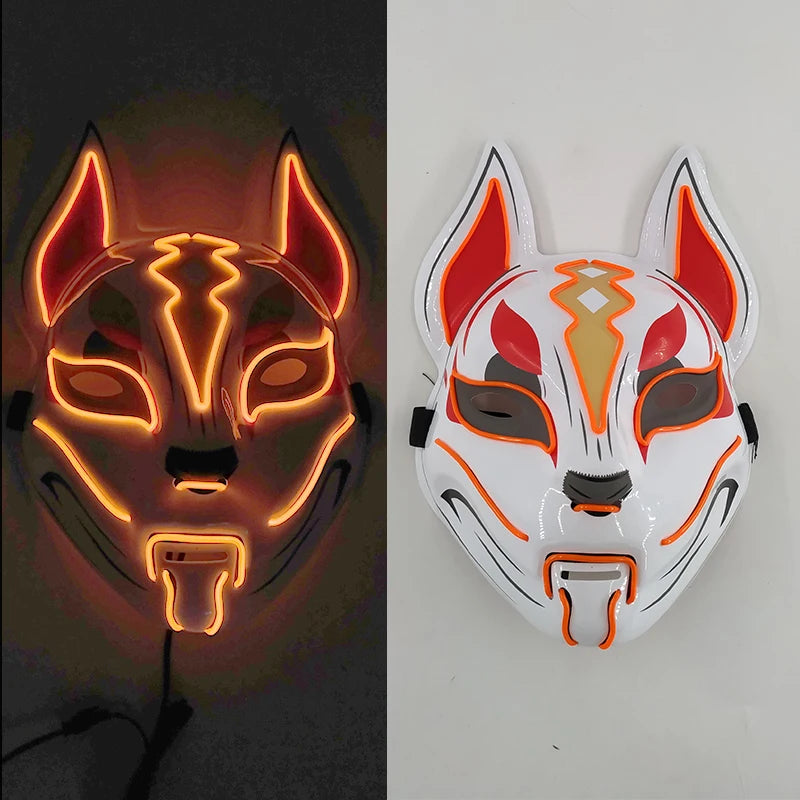 Masque LED Kitsune Lumineux
