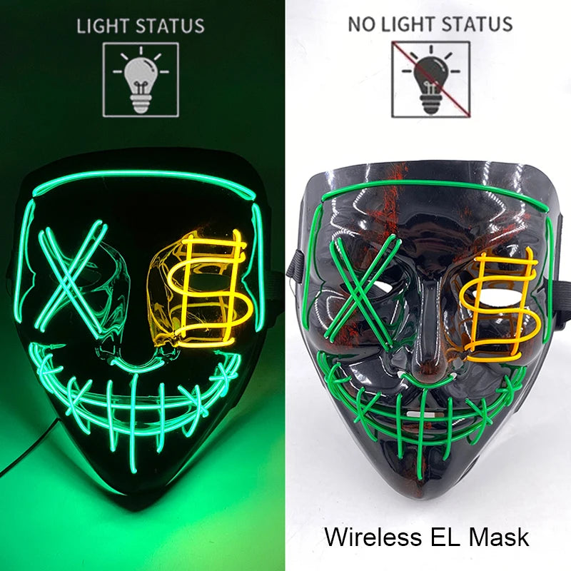 Masque Purge LED Néon Sans Fil