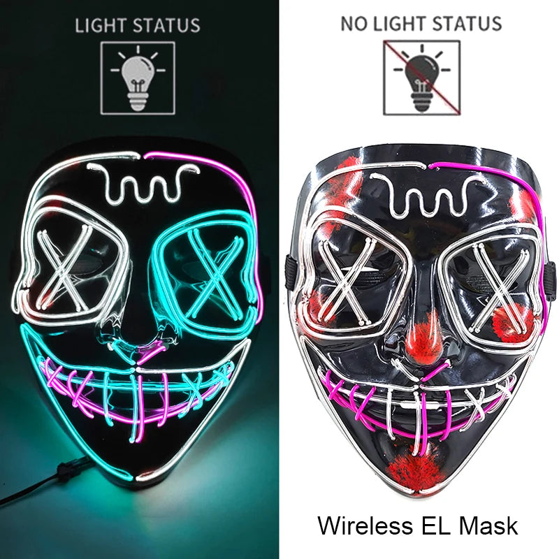 Masque Purge LED Néon Sans Fil
