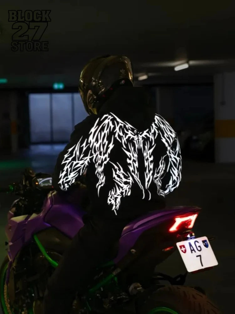 Ensemble Hoodie Réfléchissant Streetwear