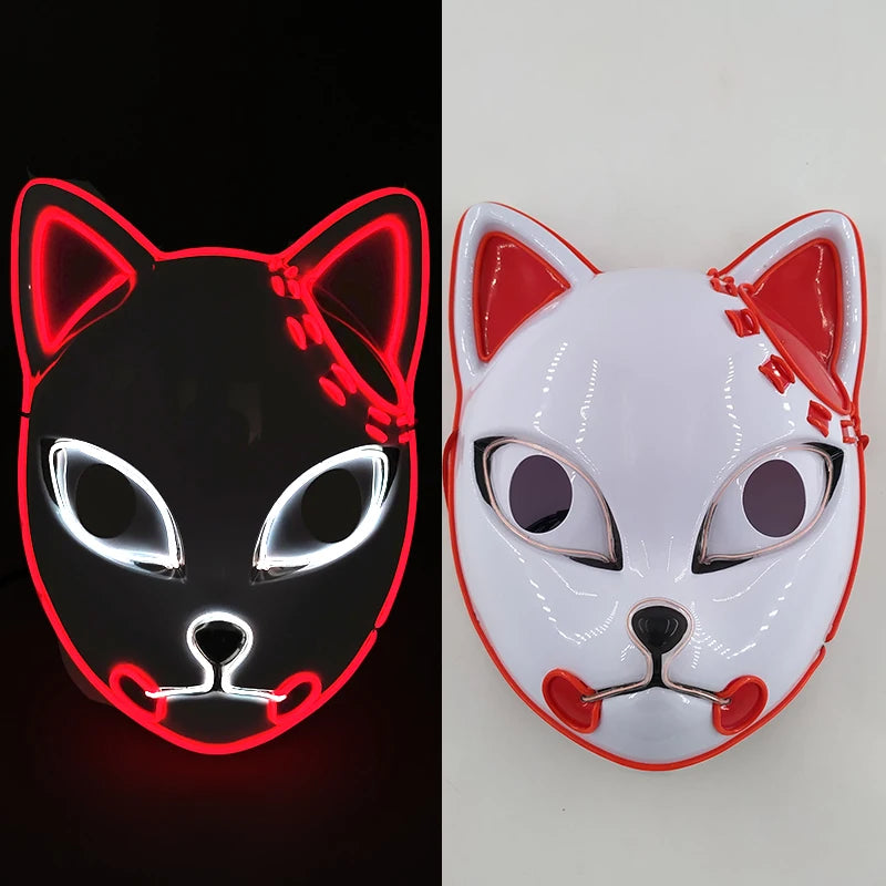 Masque LED Kitsune Lumineux