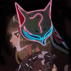 Masque LED Kitsune Lumineux