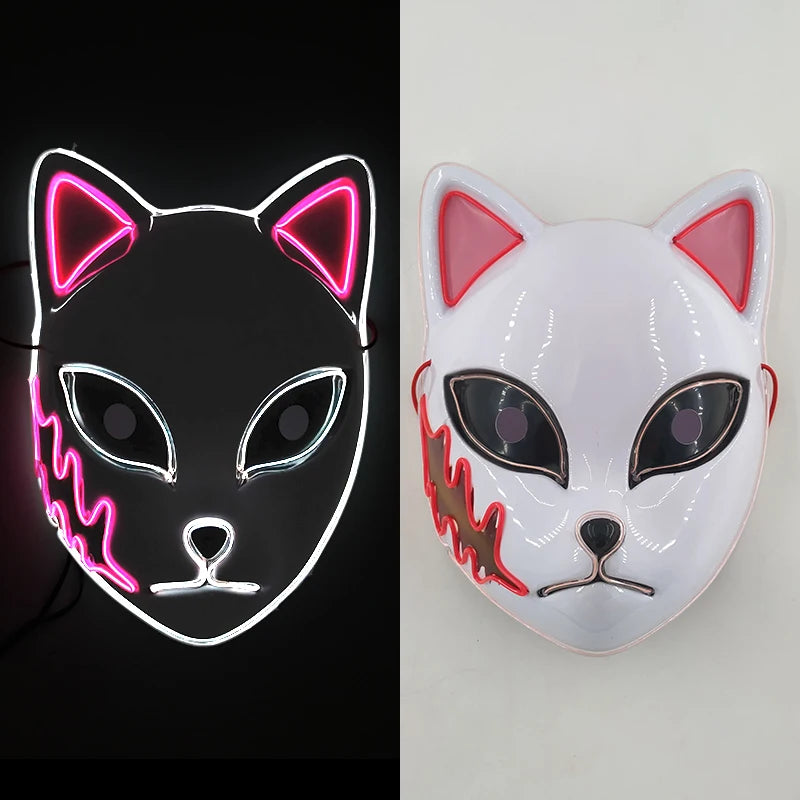 Masque LED Kitsune Lumineux
