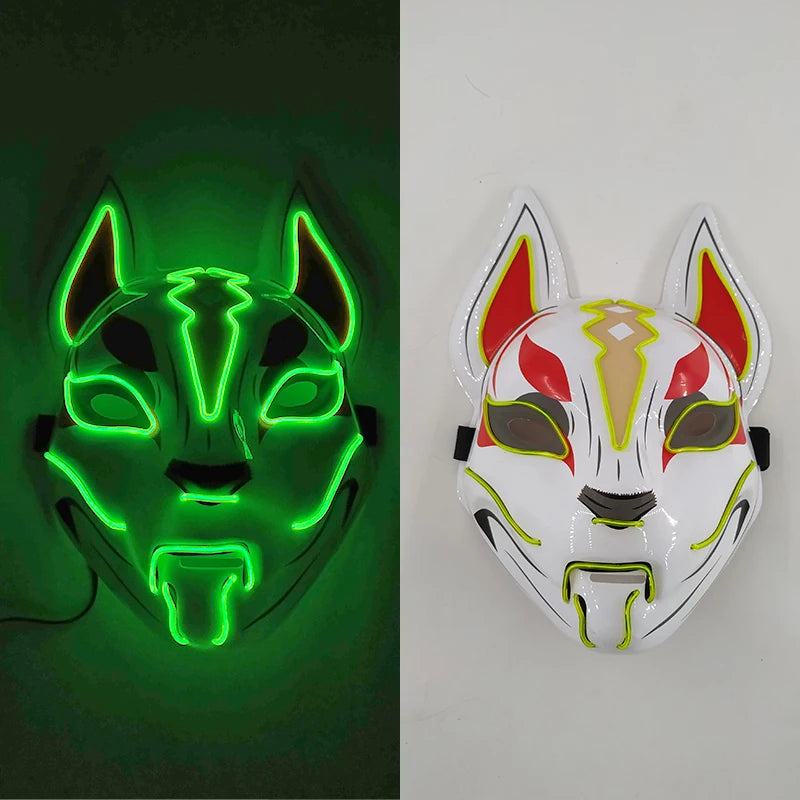 Masque LED Kitsune Lumineux