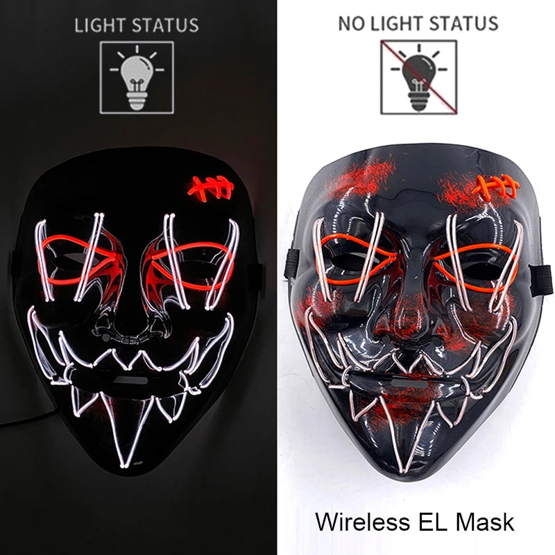 Masque Purge LED Néon Sans Fil