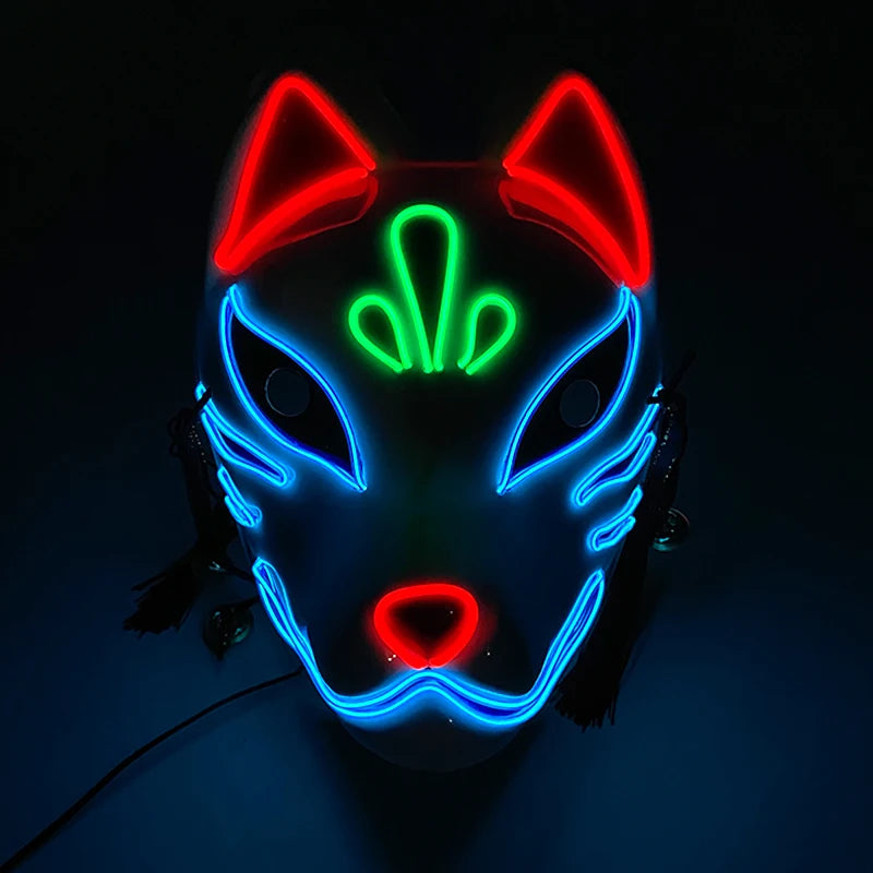 Masque LED Kitsune Lumineux