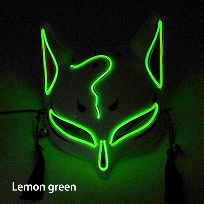Masque LED Kitsune Lumineux