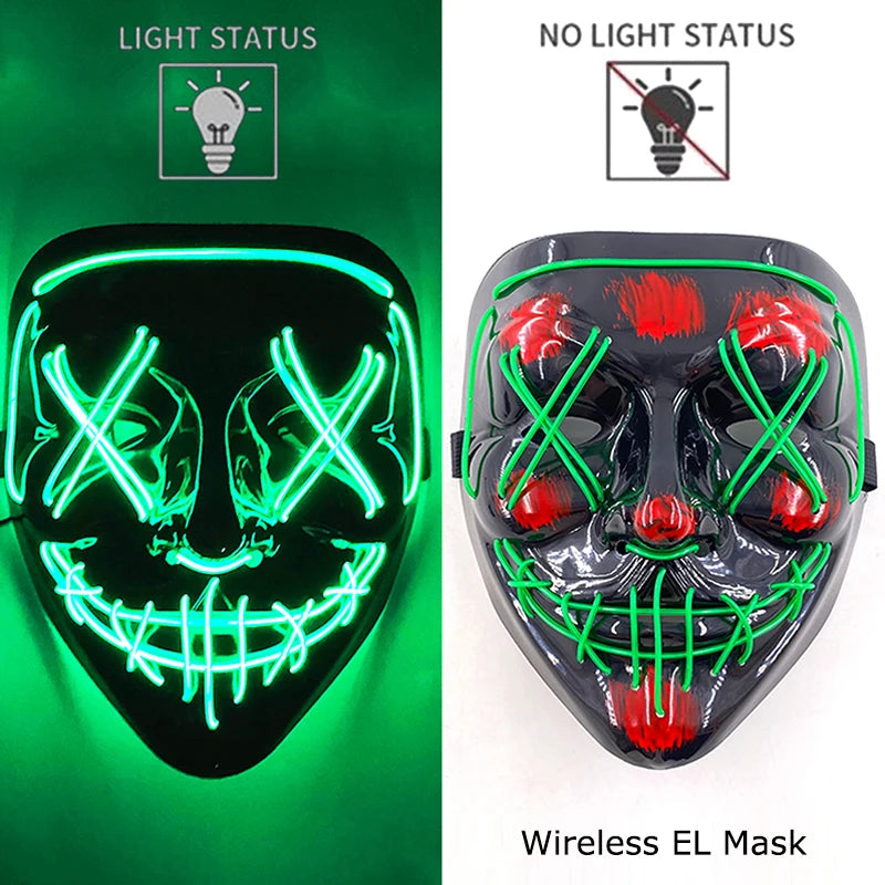 Masque Purge LED Néon Sans Fil