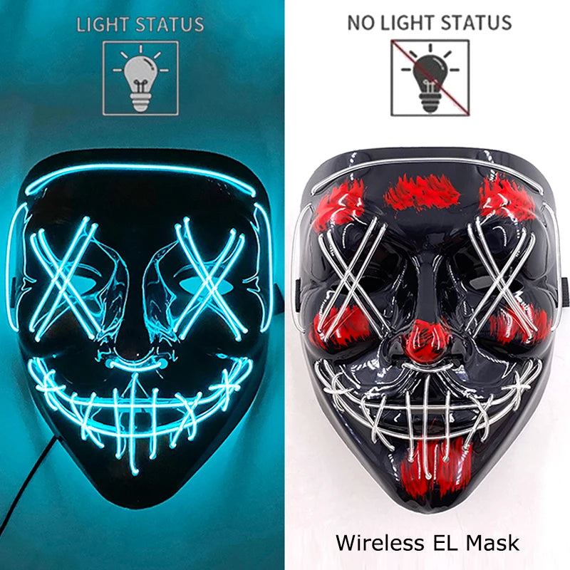 Masque Purge LED Néon Sans Fil