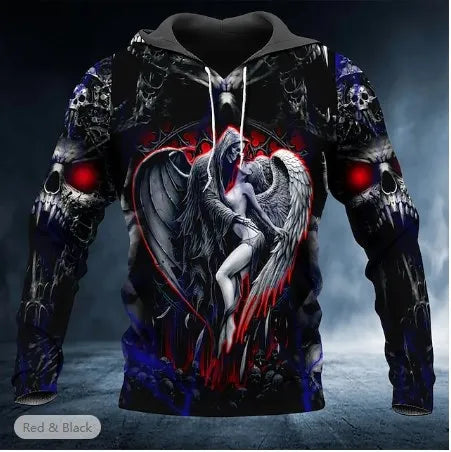 Hoodie Skull 3D Homme