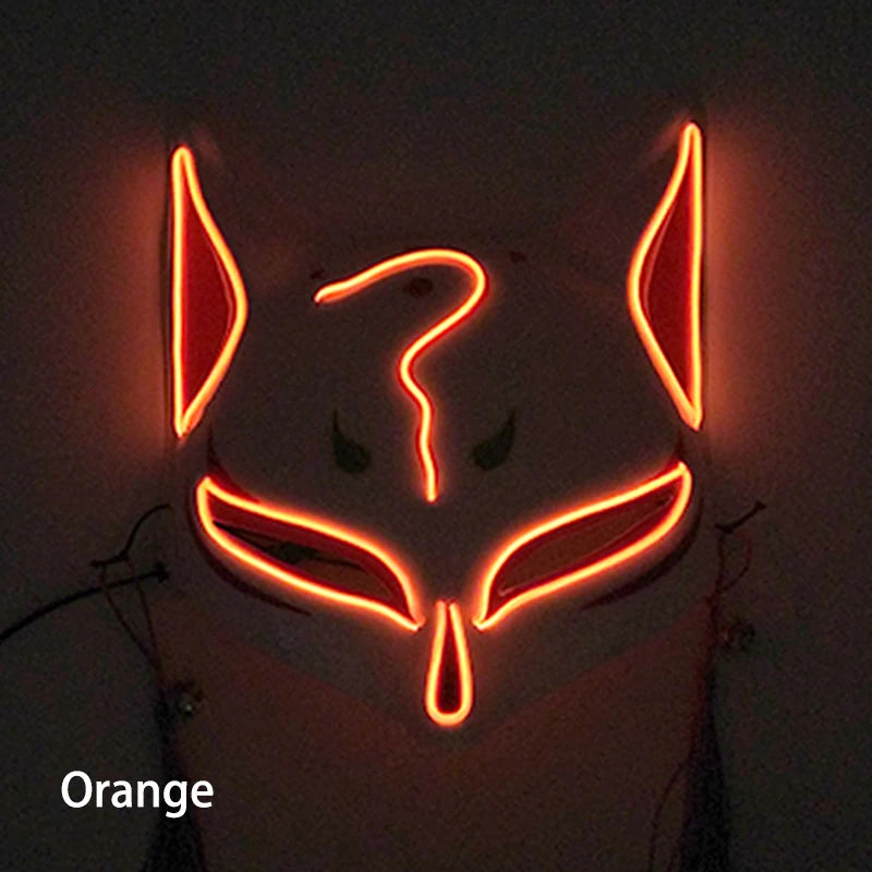 Masque LED Kitsune Lumineux