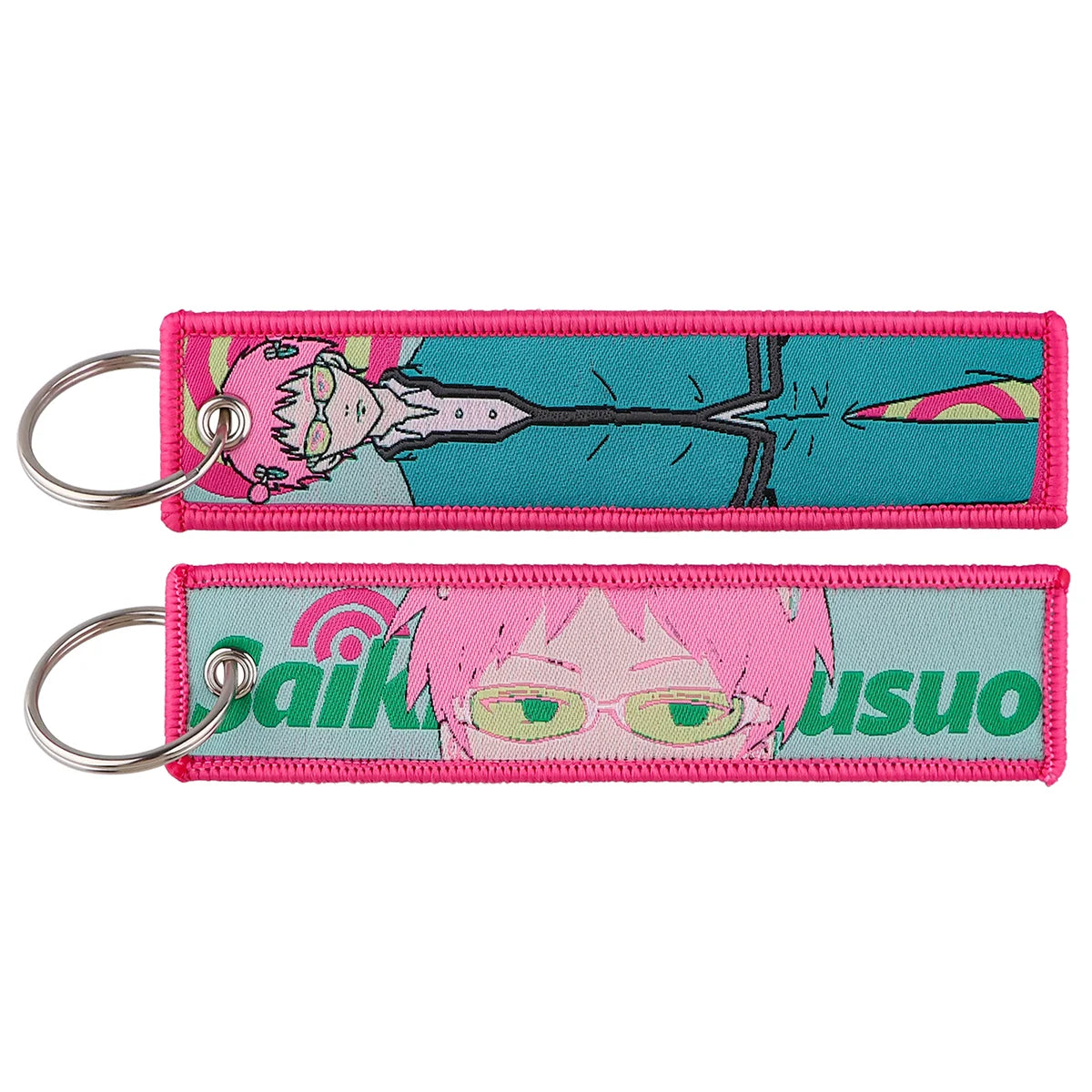 Porte-Clé Brodé Anime Moto
