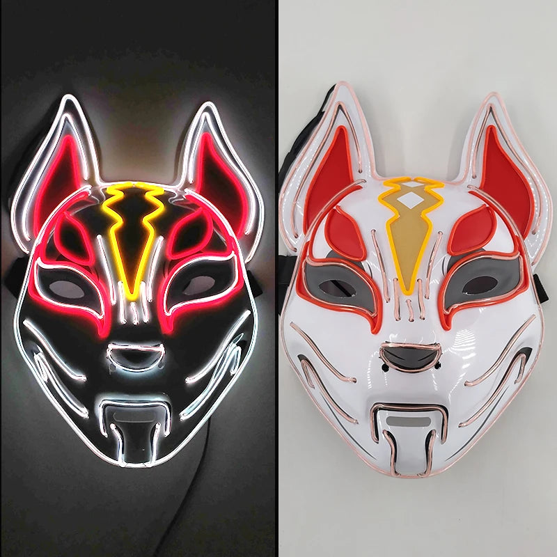 Masque LED Kitsune Lumineux
