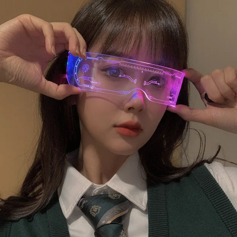 Lunettes LED Lumineuses Cyberpunk