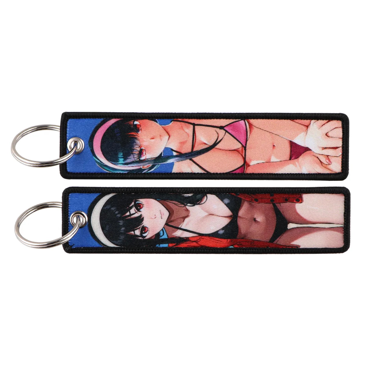 Porte-Clé Brodé Anime Moto