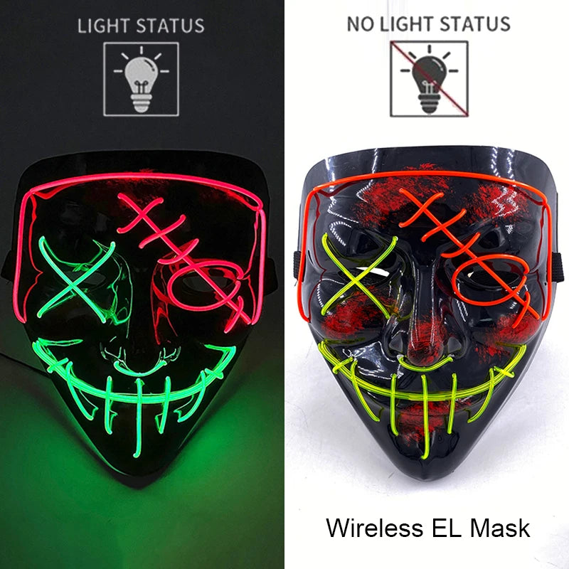 Masque Purge LED Néon Sans Fil
