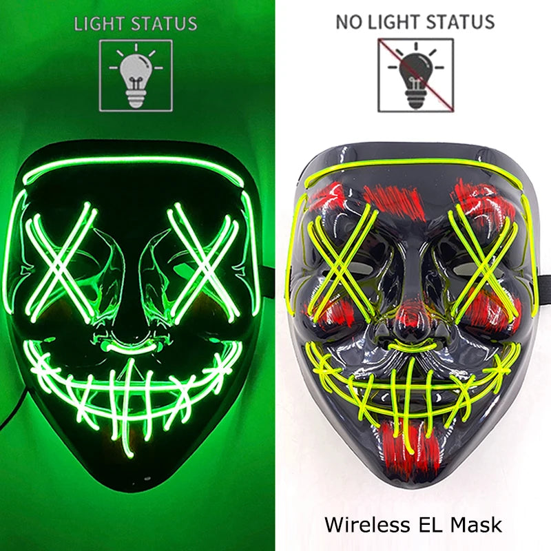 Masque Purge LED Néon Sans Fil