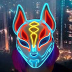 Masque LED Kitsune Lumineux
