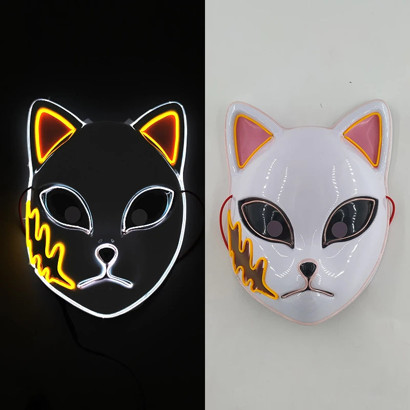 Masque LED Kitsune Lumineux
