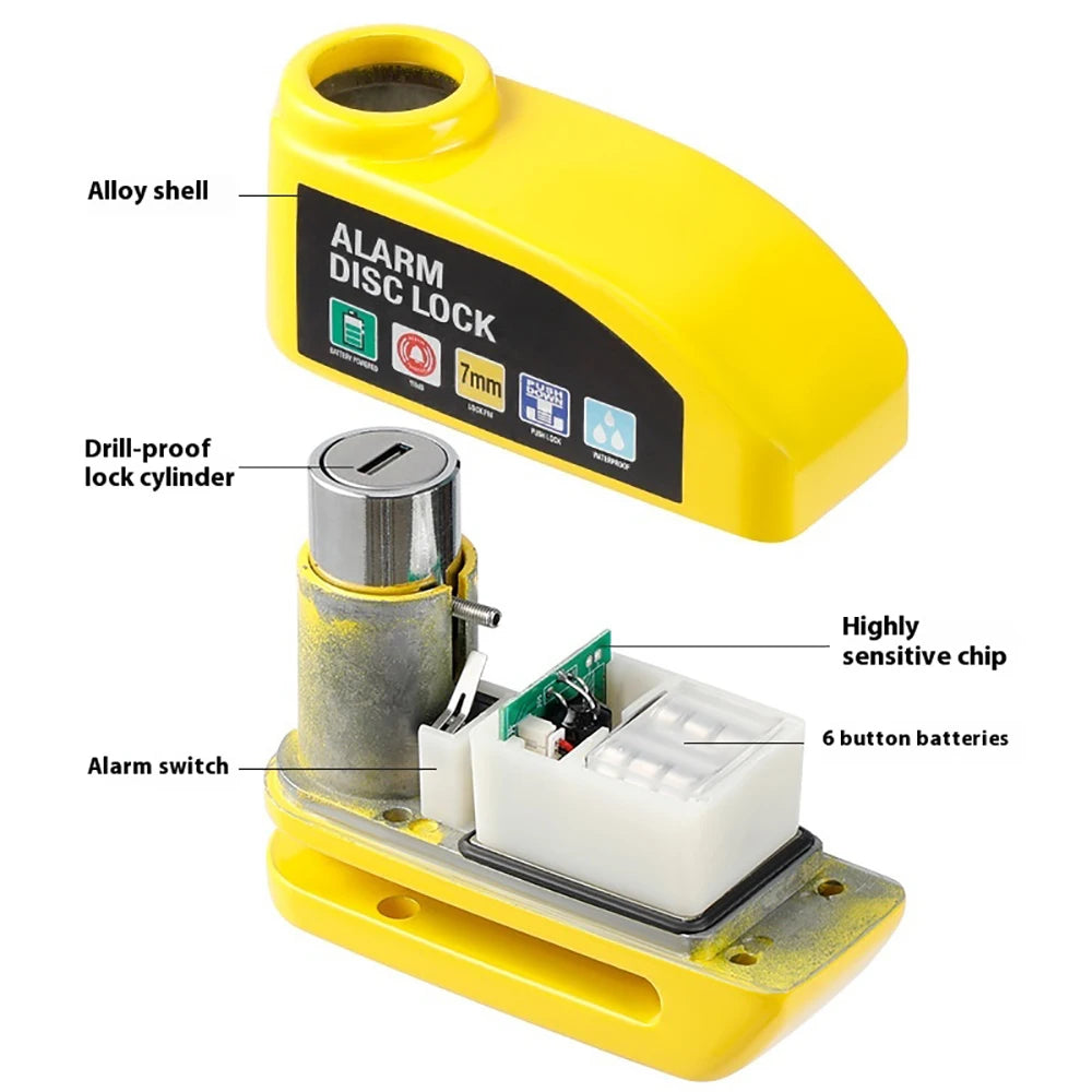 Bloque-Disque Alarme Moto 110dB