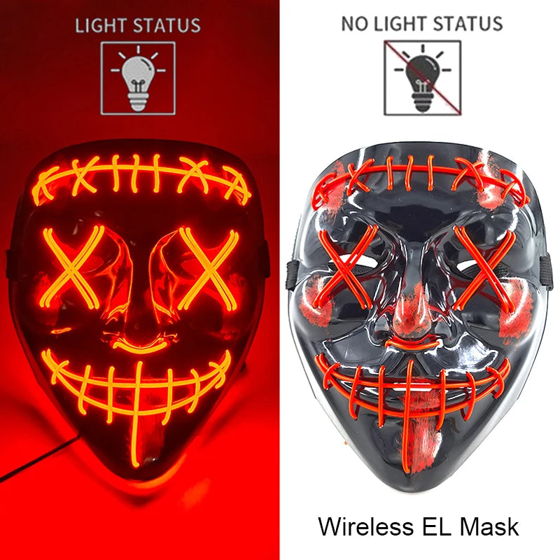 Masque Purge LED Néon Sans Fil