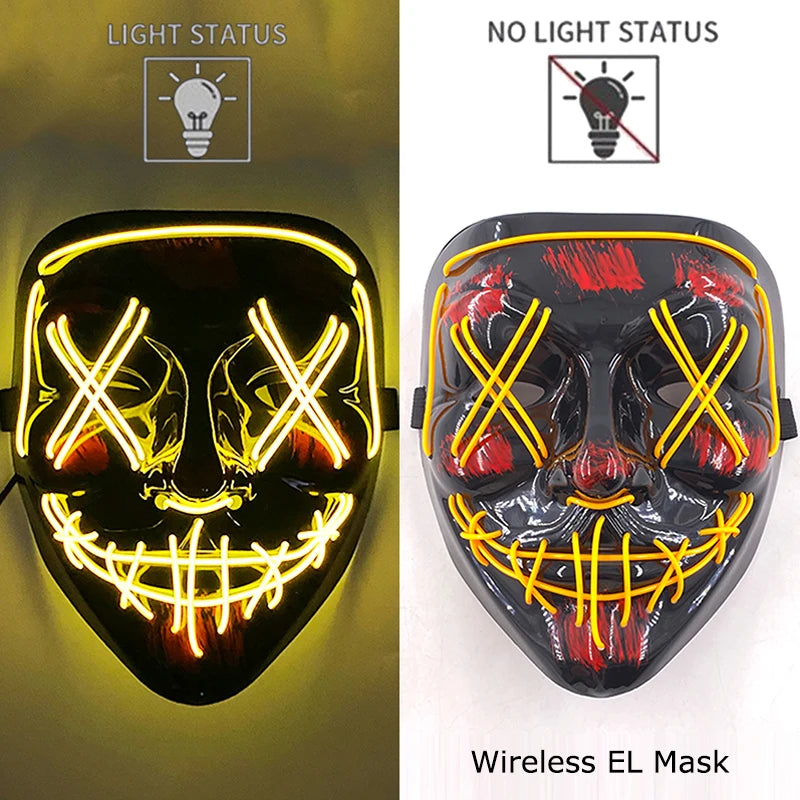 Masque Purge LED Néon Sans Fil