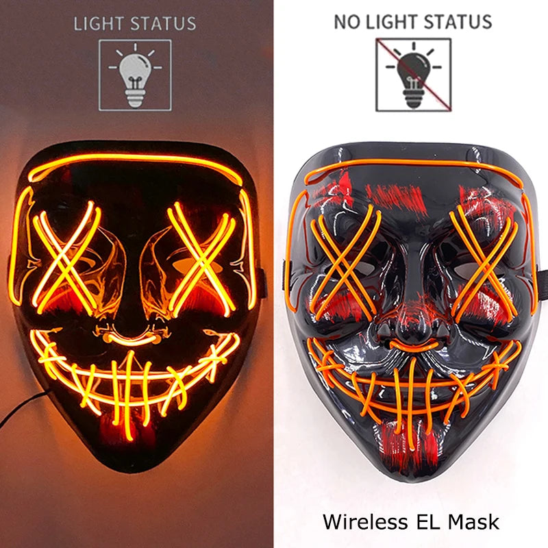 Masque Purge LED Néon Sans Fil