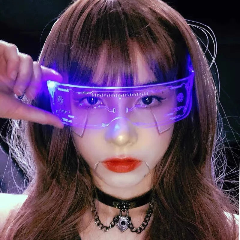 Lunettes LED Lumineuses Cyberpunk