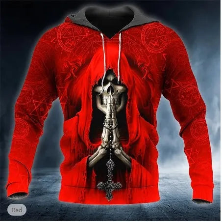 Hoodie Skull 3D Homme