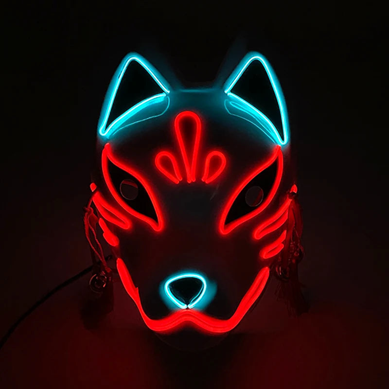 Masque LED Kitsune Lumineux