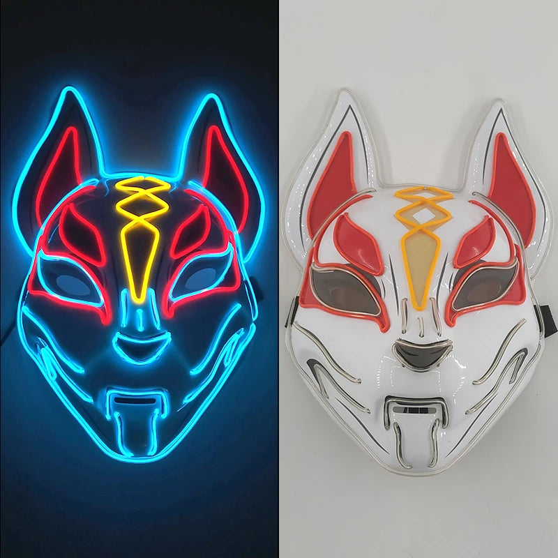 Masque LED Kitsune Lumineux