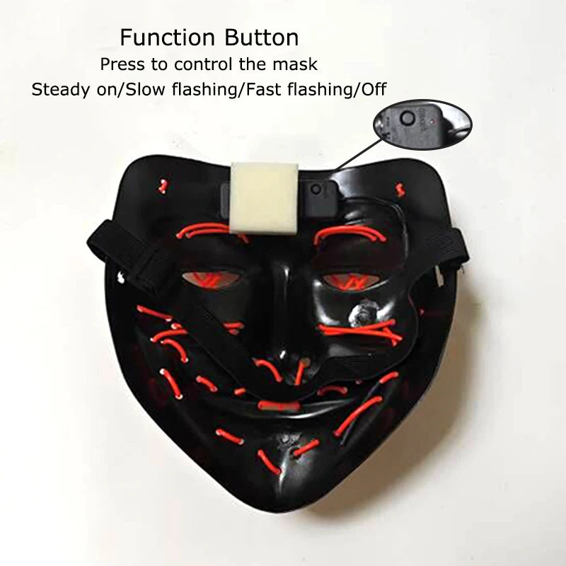 Masque Purge LED Néon Sans Fil