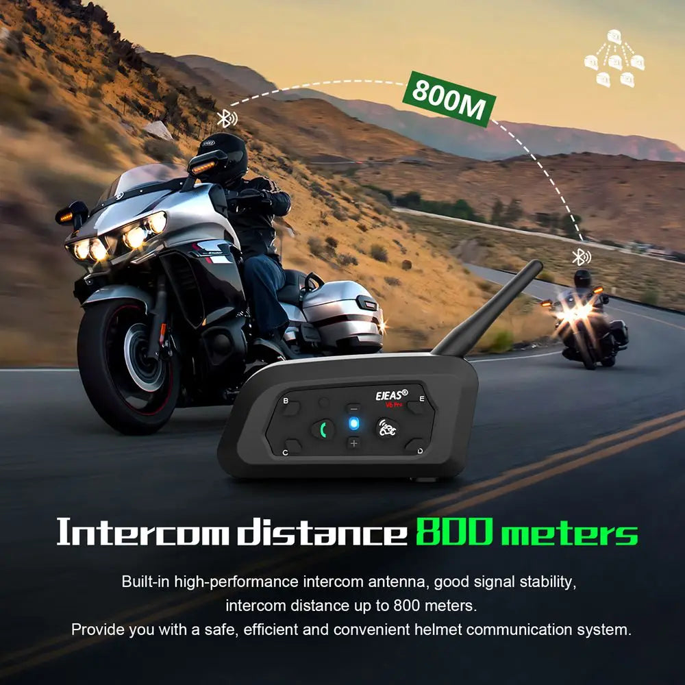Intercom Moto Bluetooth V6 Pro (6 Riders)