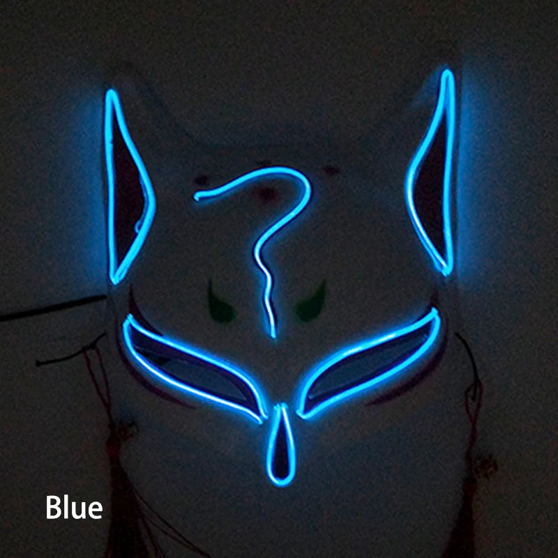 Masque LED Kitsune Lumineux