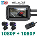 Dashcam Moto 1080P Avant/Arrière GPS