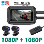 Dashcam Moto 1080P Avant/Arrière GPS