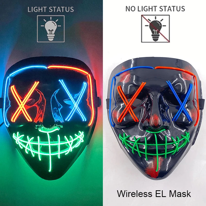 Masque Purge LED Néon Sans Fil