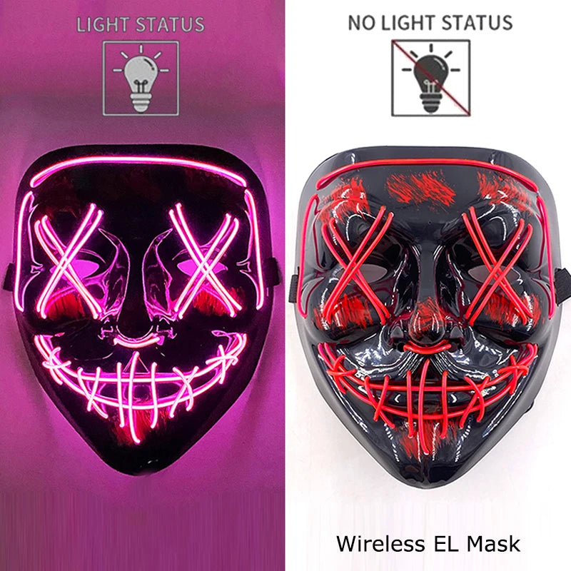 Masque Purge LED Néon Sans Fil