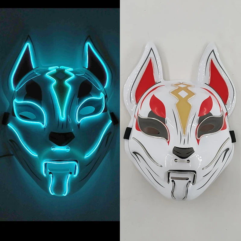 Masque LED Kitsune Lumineux