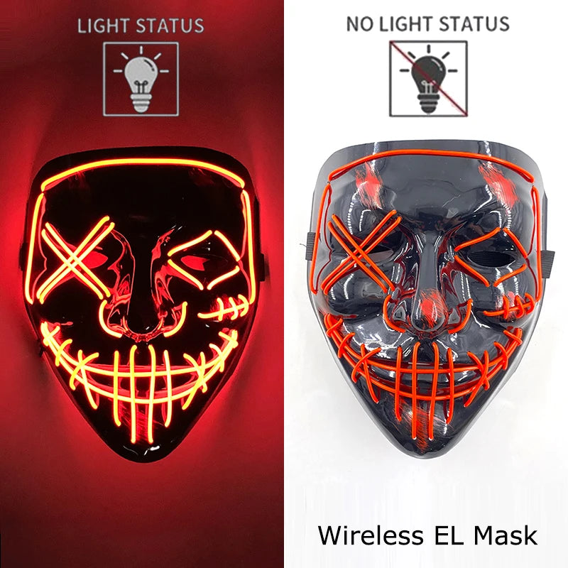 Masque Purge LED Néon Sans Fil
