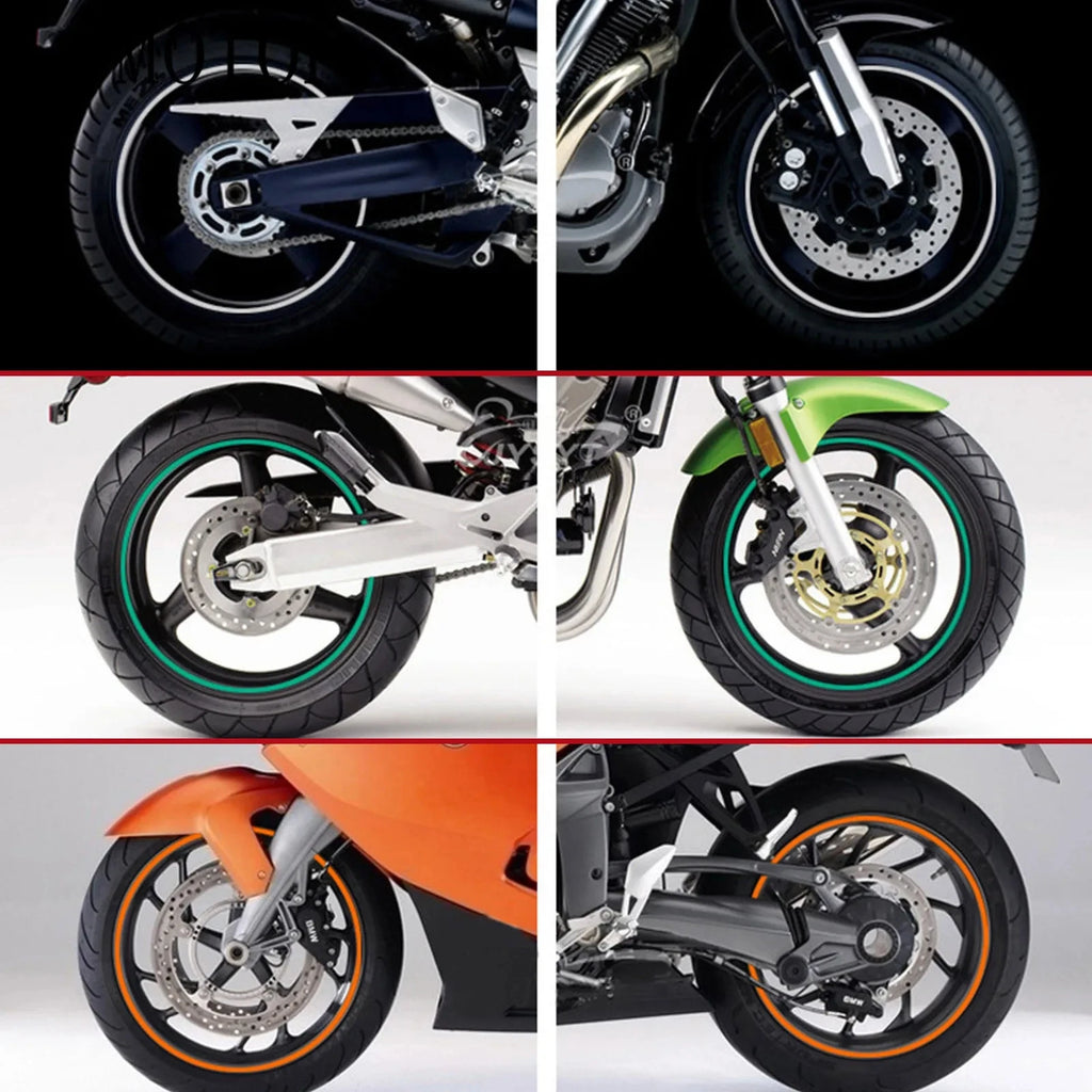 Stickers Réfléchissants Jantes Moto (16 pcs)