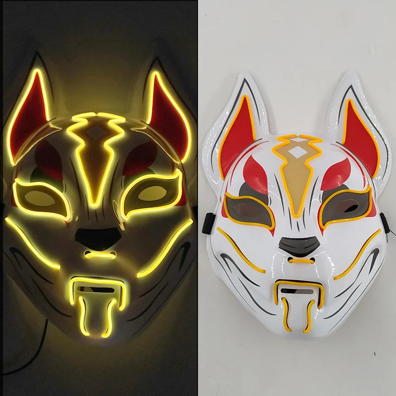 Masque LED Kitsune Lumineux